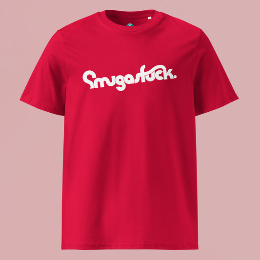 SMUGASFUCK (Red) – Unisex Organic Cotton T-Shirt