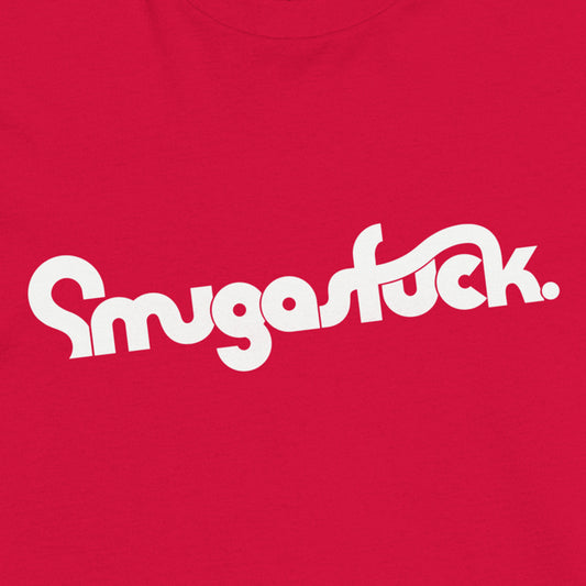 SMUGASFUCK (Red) – Unisex Organic Cotton T-Shirt