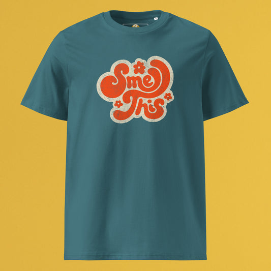 SMELL THIS (Red, Cream on Stargazer) – Unisex Organic Cotton T-Shirt