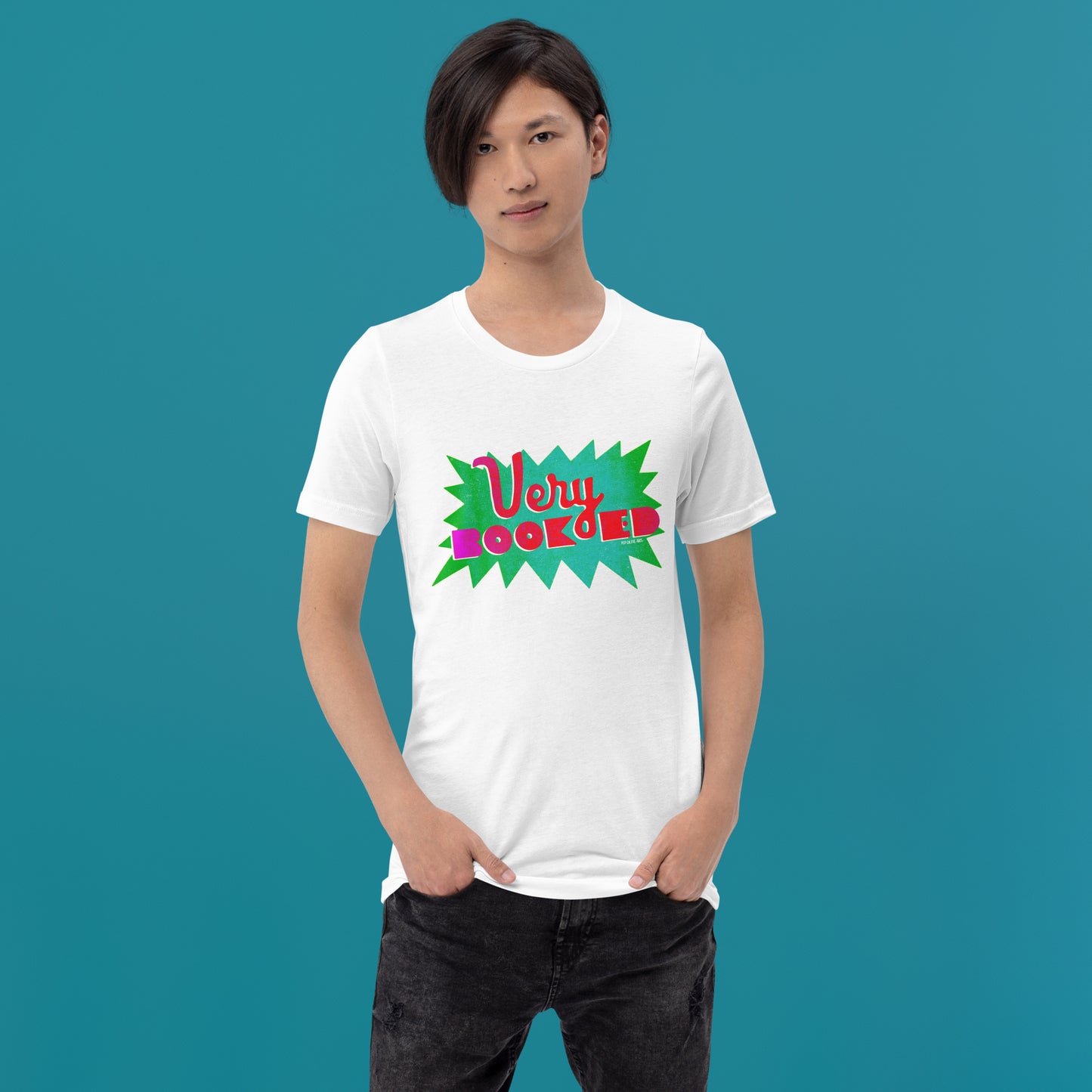 VERY BOOKED (White) — Unisex T-shirt