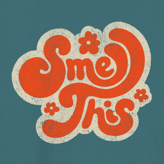 SMELL THIS (Red, Cream on Stargazer) – Unisex Organic Cotton T-Shirt